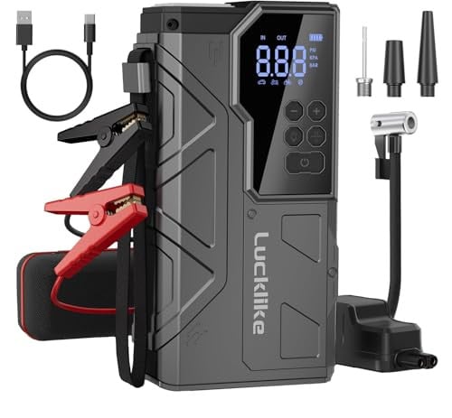 Lucklike W210 12V 6000A Peak Car Jump Starter with Air Compressor