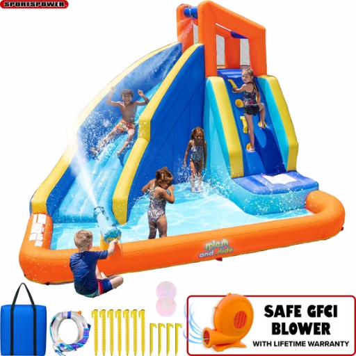 Sportspower Big Wave II Inflatable Water Slide with Climbing Wall & Splash Pool Deal