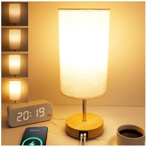UNIFUN Dimmable Touch Control Bedside Table Lamp w/ USB-C Deal