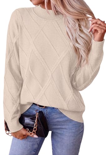 Mock Neck Cable Knit Sweaters Deal