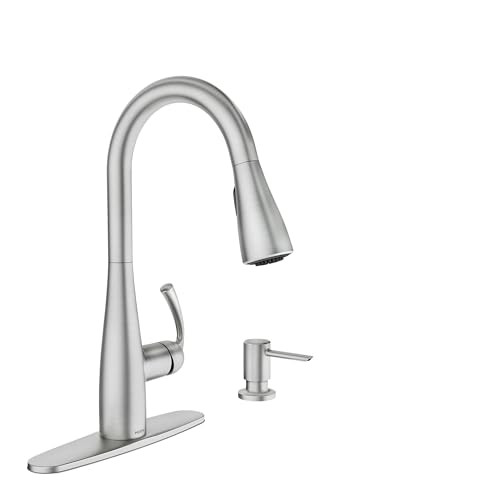 Moen Essie Pull-down Kitchen Faucet w/ Soap Dispenser (Spot Resist Stainless)