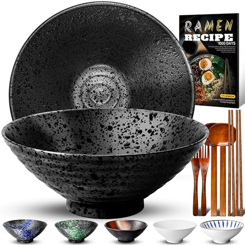8" Ceramic Ramen Bowl Set of 2 (9 Piece)