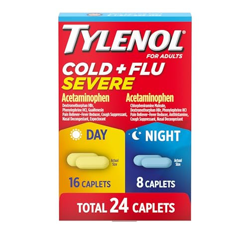 Tylenol Cold + Flu Severe Day & Night Caplets 24-Count