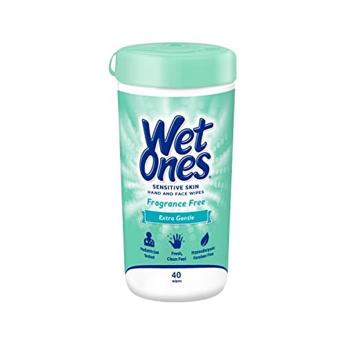 Wet Ones Sensitive Skin Hand & Face Wipes 40-Count (Unscented) Deal