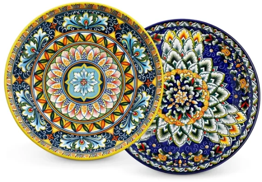 Malacasa Ceramic Pasta/Salad Bowls Set of 6, 42 oz Large Corlorful Serving Bowls