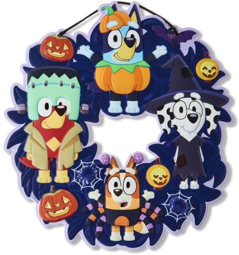 15" Bluey Halloween Door/Wall Decoration Wreath