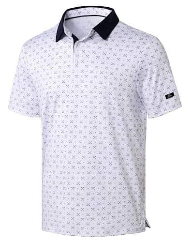 Obla Mens Golf Polo Shirts Short Sleeve Dry Fit Deal
