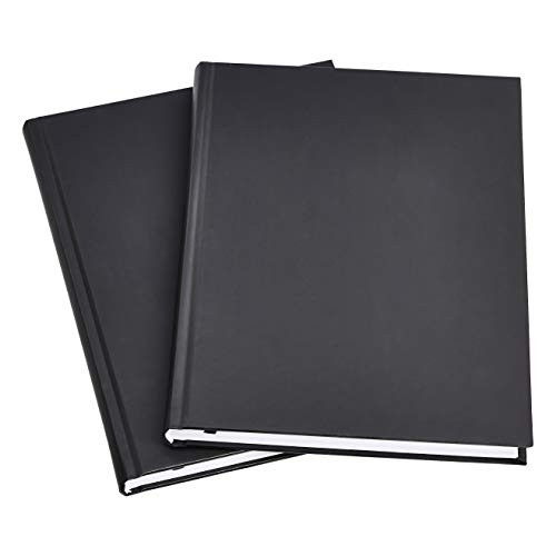 2-Pack Amazon Basics Professional Lined Hardcover Journal (10.5 x 7.5", Black)