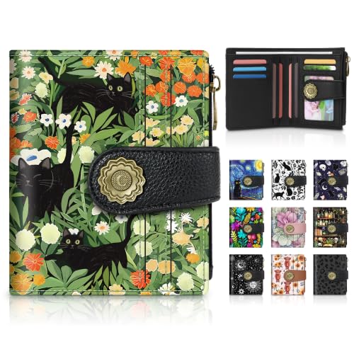 Cat Floral Wallet RFID Blocking Deal