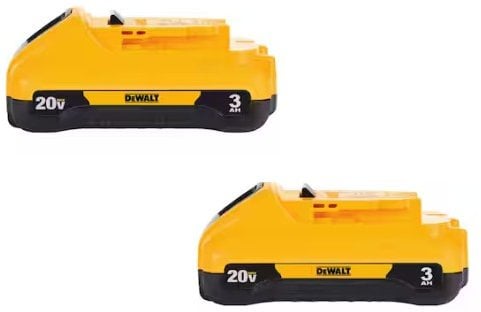 DEWALT 20V MAX Compact Lithium-Ion 3.0Ah Battery Pack (2 Pack)