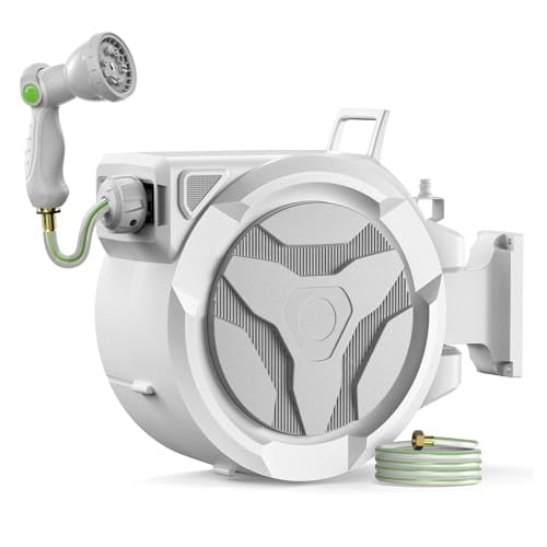 LUCKYTECH 100ft Retractable Garden Hose Reel Deal