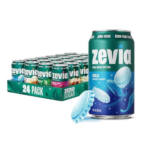 (Prime Deal) Zevia Zero Sugar Soda Nostalgic Variety Pack 24-Pack 12-Oz