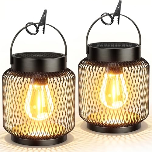 KOOPER Metal Solar Hanging Lanterns 2-Pack Deal