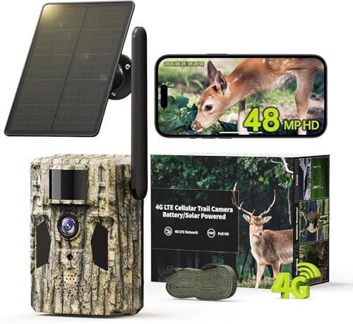 SEHMUA 3rd Cellular Trail Camera 48MP 2K Live Streaming