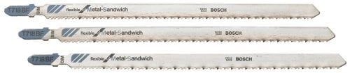 BOSCH T718BF3 3-Piece 7 In. 14 TPI Flexible T-Shank Jig Saw Blades