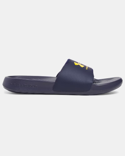 (LIMTED SIZES) Under Armour Men's UA Ignite Select Slides Midnight Navy / Campus Gold Deal