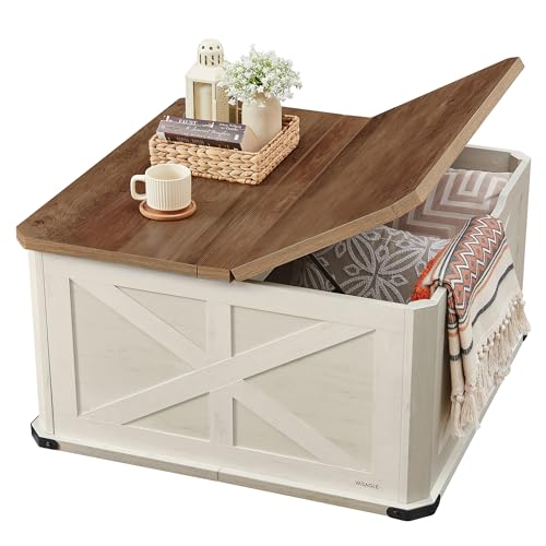 VASAGLE Farmhouse Coffee Table with Storage