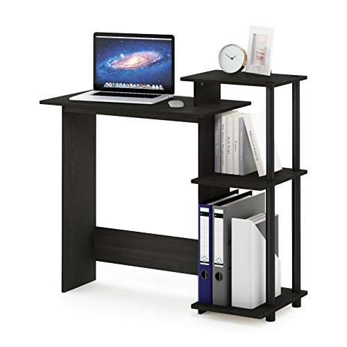 Furinno EFFICIENT 28.6" Wide Gaming Desk with 3 Open Side Shelves