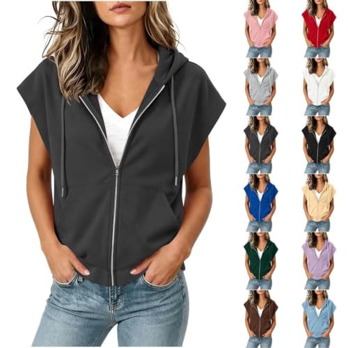  Sleeveless Zip Up Hoodies  Deal