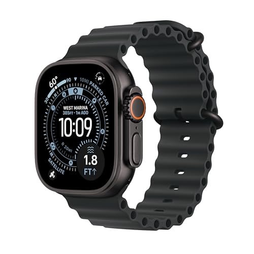 (Resale) Apple Watch Ultra 3 49mm (GPS + Cellular) Smartwatch w/ Titanium Case, Black Ocean Band Deal
