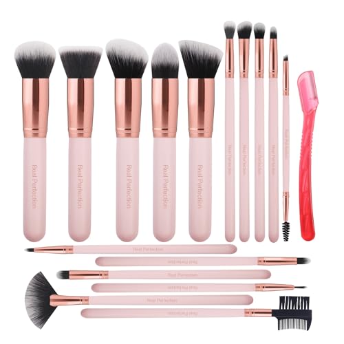 Makeup Brush Set 14-Piece (Pink)