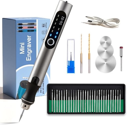VQVYBXN Mini Electric 3-Speed Engraving Machine Pen w/ 35bits Deal
