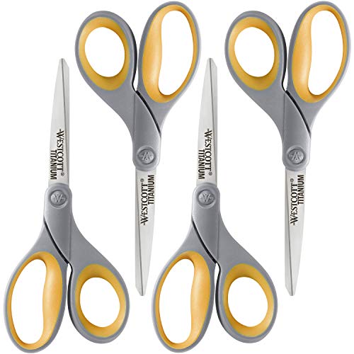 Westcott 8-Inch Titanium Bonded Scissors 4-Pack Deal