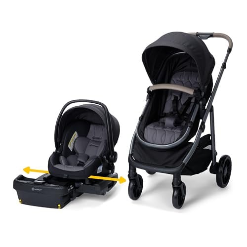 Safety 1st onBoard Slide 6-in-1 Infant Car Seat & Baby Stroller Travel System w/ SafetySlide Base (Rocky Point)