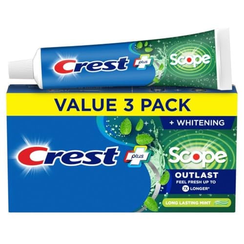 Crest Whitening + Scope Mint Toothpaste 2 x 3-Count 5.4-Oz Deal