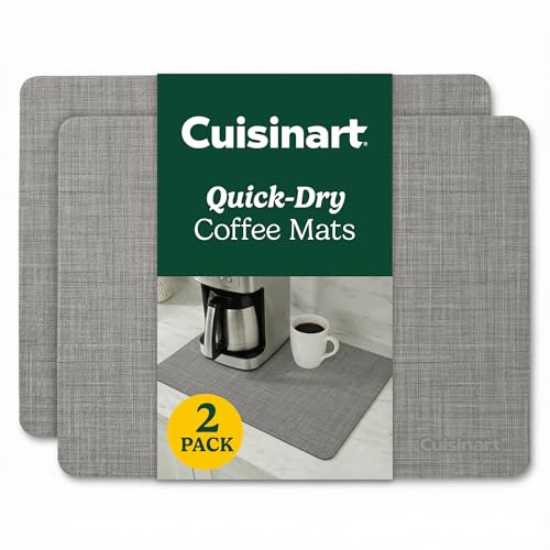 Cuisinart Coffee Mat for Countertop (Gray, 15" x 20") 2-Pack