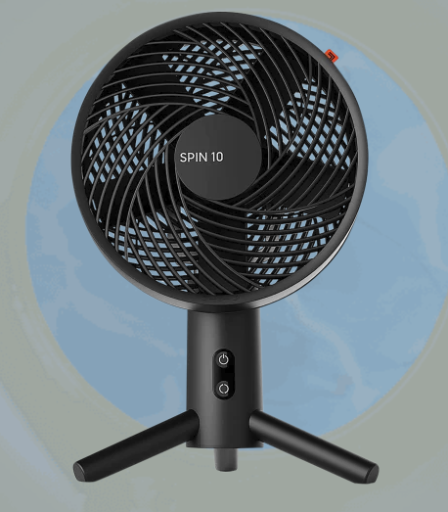 10" Sharper Image by Vornado SPIN 10 Oscillating Desktop Fan