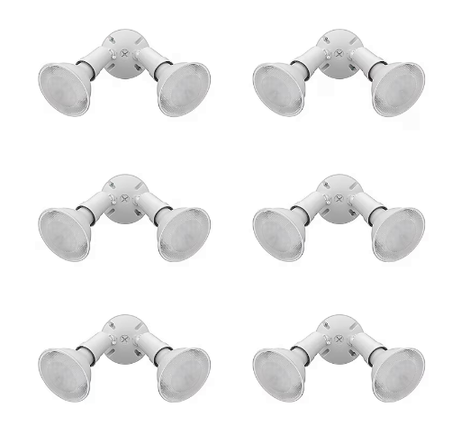 Lithonia Lighting OFTH Gloss White Flood lights 6-Pack