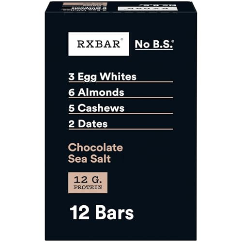 RXBAR Protein Bars (Chocolate Sea Salt) 12-Count