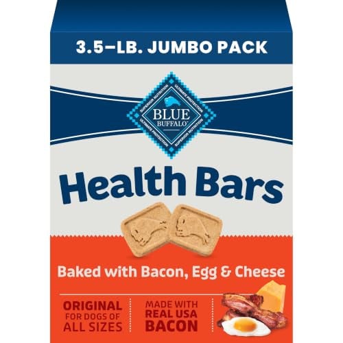 Blue Buffalo Health Bars Natural Crunchy Dog Treats Biscuits 3.5-lb Deal