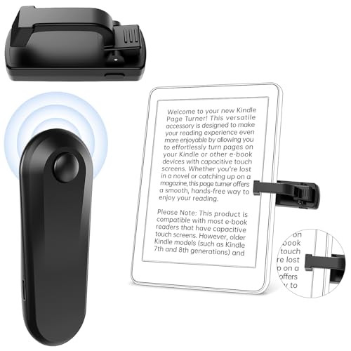 TeoTeeo Remote Control Kindle Page Turner for Android/Apple (Black)