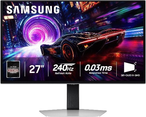 SAMSUNG 27-inch Odyssey QD-OLED G8 4K 240Hz Gaming Monitor