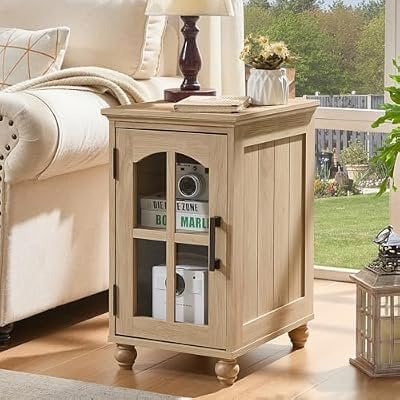 Farmhouse Nightstands with Charging Stations