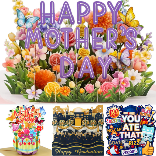 Mothers Day and Graduation Pop Up Cards  Deal