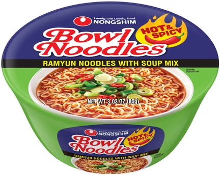 Nongshim Bowl Noodle Hot & Spicy Beef Ramyun 3.03oz