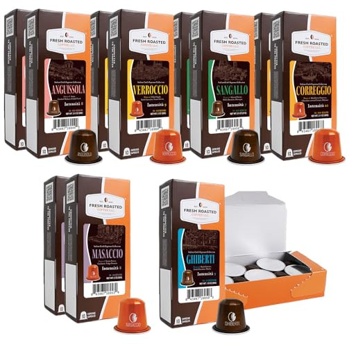 Fresh Roasted Coffee Espresso Pods for Nespresso OriginalLine, Italian Craft Espresso Variety, 120 Recyclable Aluminum Capsules