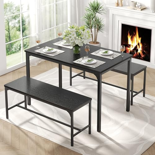 DUMOS Dining Table w/ Bench (Set for 4)