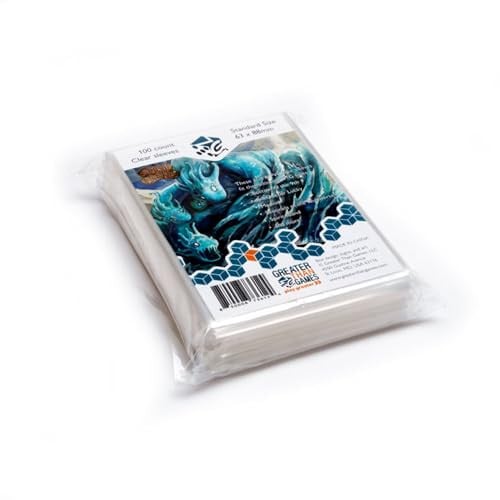 Greater Than Games Standard Size Clear Protective Card Sleeves (63mm x 88mm) 100-Pack Deal