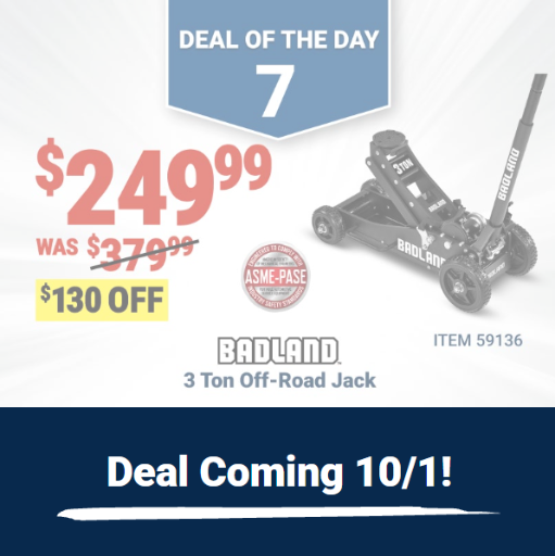 Badland 3 Ton Offroad Jack (Begins 10/1)