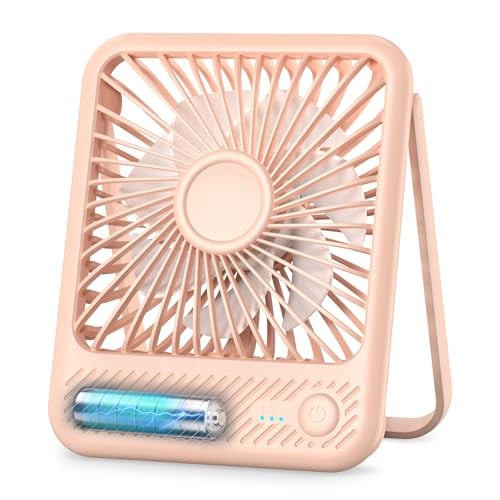 Koonie Battery Operated 3-Speed 5" USB Desk Fan