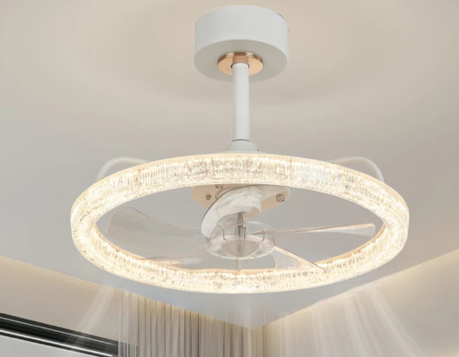 19.69" Everly Quinn Ceiling Fan w/ LED Light & Remote Control