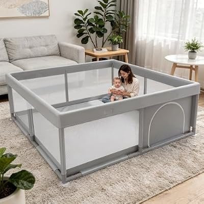 50x50" Playpen in Light Grey Deal