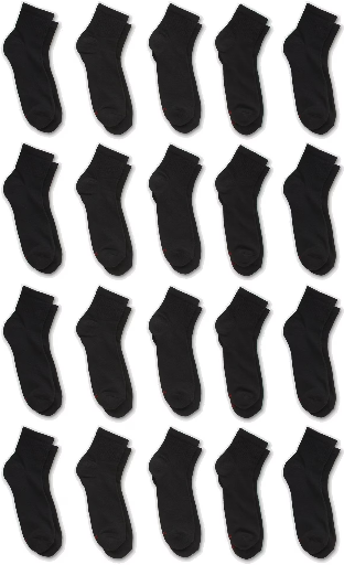 Hanes Mens Lightweight Comfort Super Value Ankle Socks 20-Pack