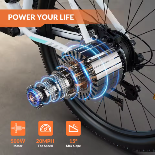 5TH WHEEL AB17 Electric Bike, 500W Motor, 468Wh Removable Battery, 20 MPH Max Speed