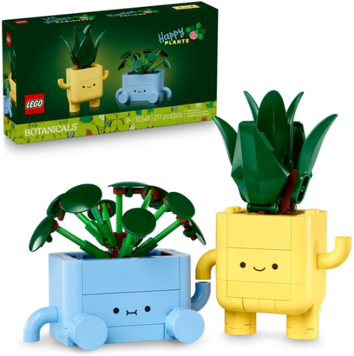 LEGO Botanicals Happy Plants Building Set (10349), 217-Piece