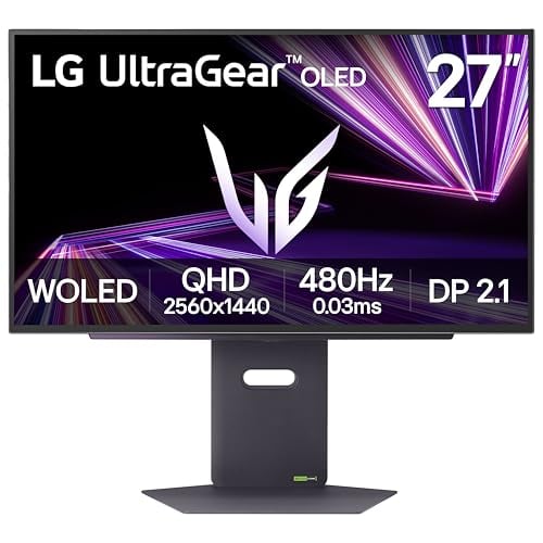 27" LG UltraGear OLED QHD 1440p 480Hz Gaming Monitor